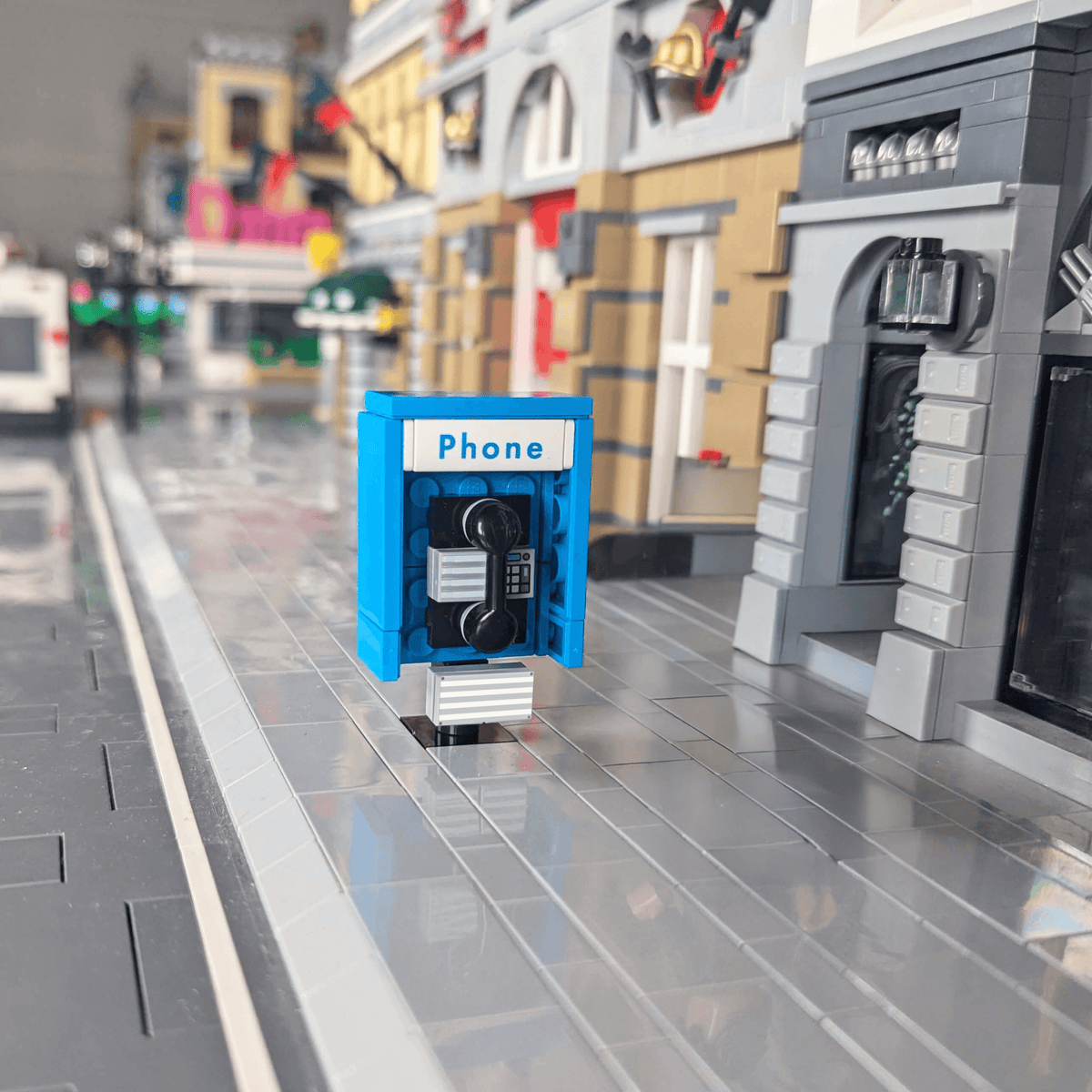 Phone Booth Custom Building Set – Retro Pay Phone LEGO Kit by StudBee