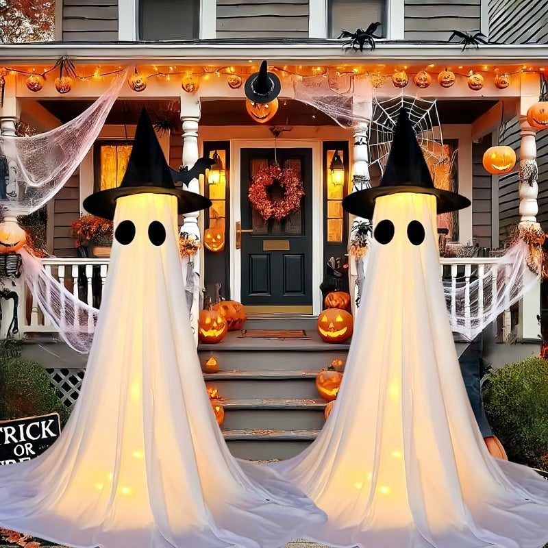 Spooky Ghost Yard Stake – Halloween Weatherproof Garden Decoration