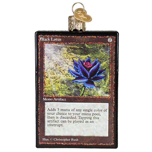 Magic The Gathering Black Lotus Glass Ornament – Trading Card Christmas Decor