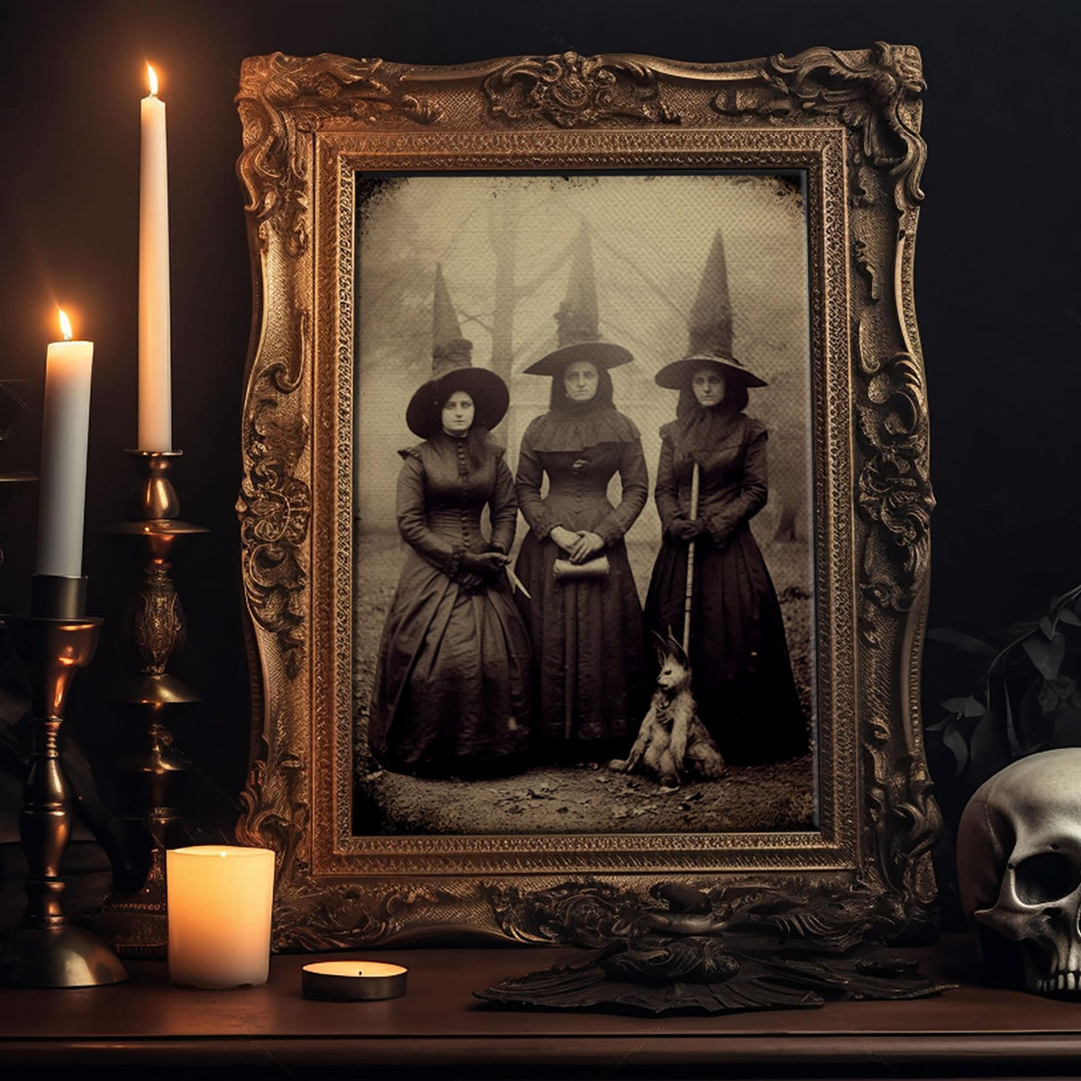 Spooky Witches Art Print,
