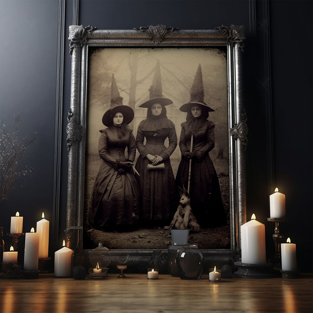 Spooky Witches Art Print,