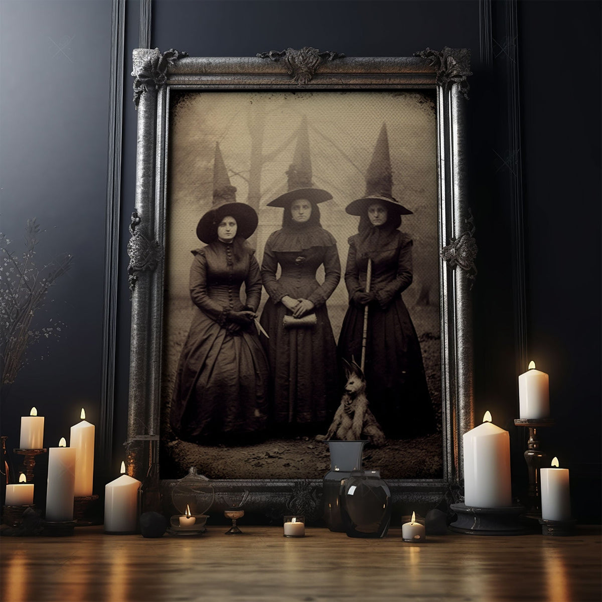 Spooky Witches Art Print,