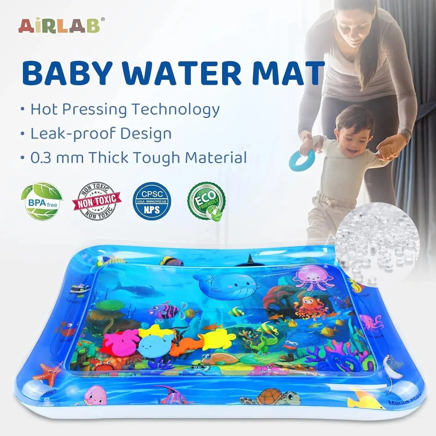 Inflatable Water Sensory Play Mat | Ocean Themed Pet Activity Mat
