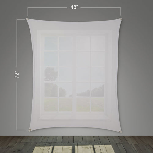 (48" x 72") White Holographic Rear Projection Screen with Mounting Hardware for Projecting Halloween Videos