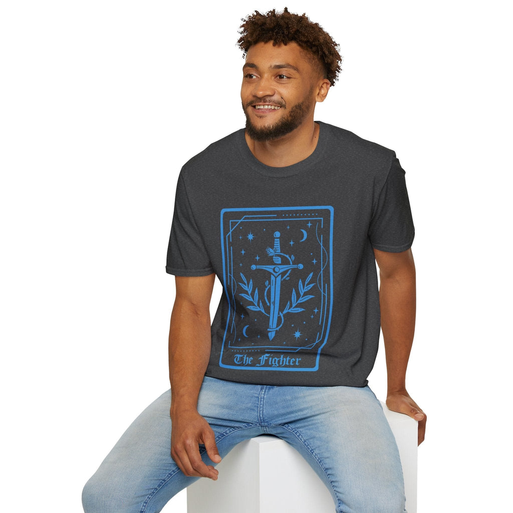 The Fighter Tarot Card T-Shirt – RPG Warrior Tee (Sunburst RPG)