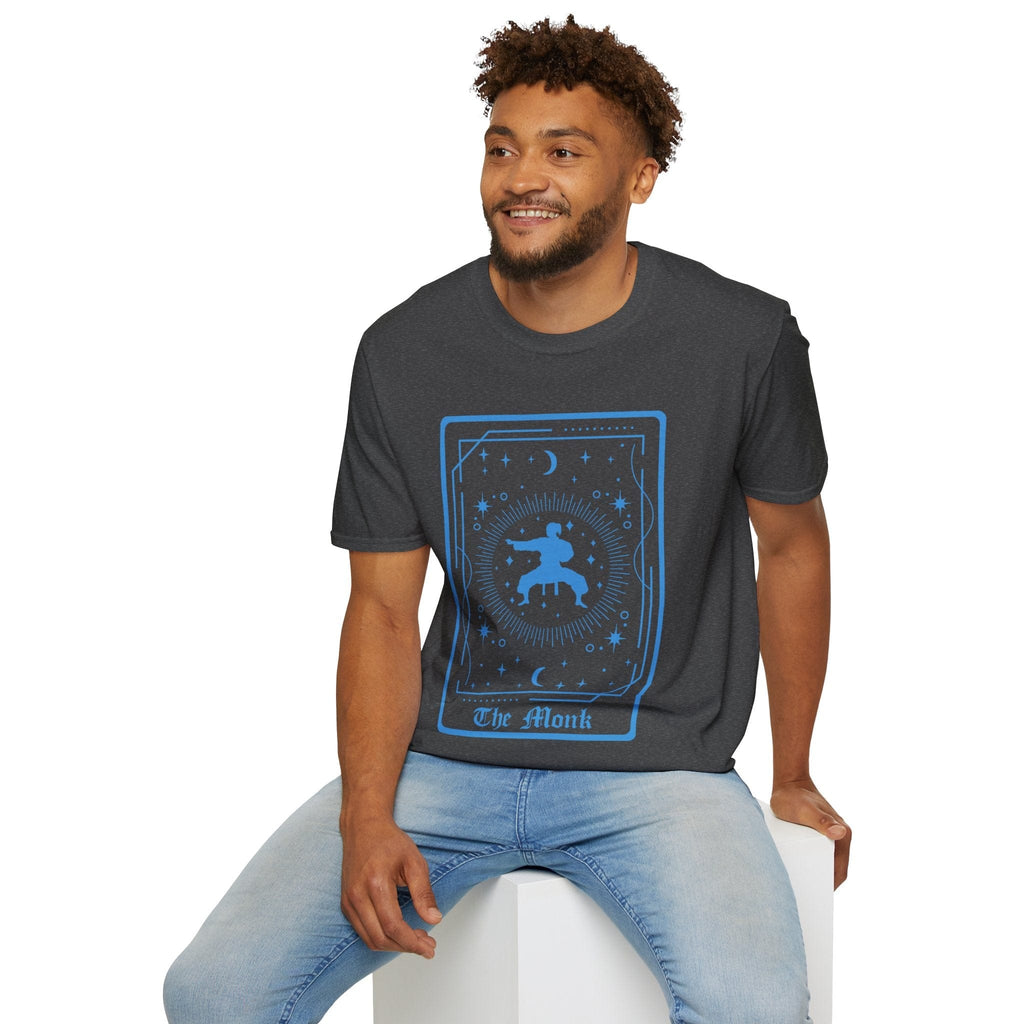 The Monk Tarot Card T-Shirt – RPG Martial Arts Tee (Sunburst RPG)