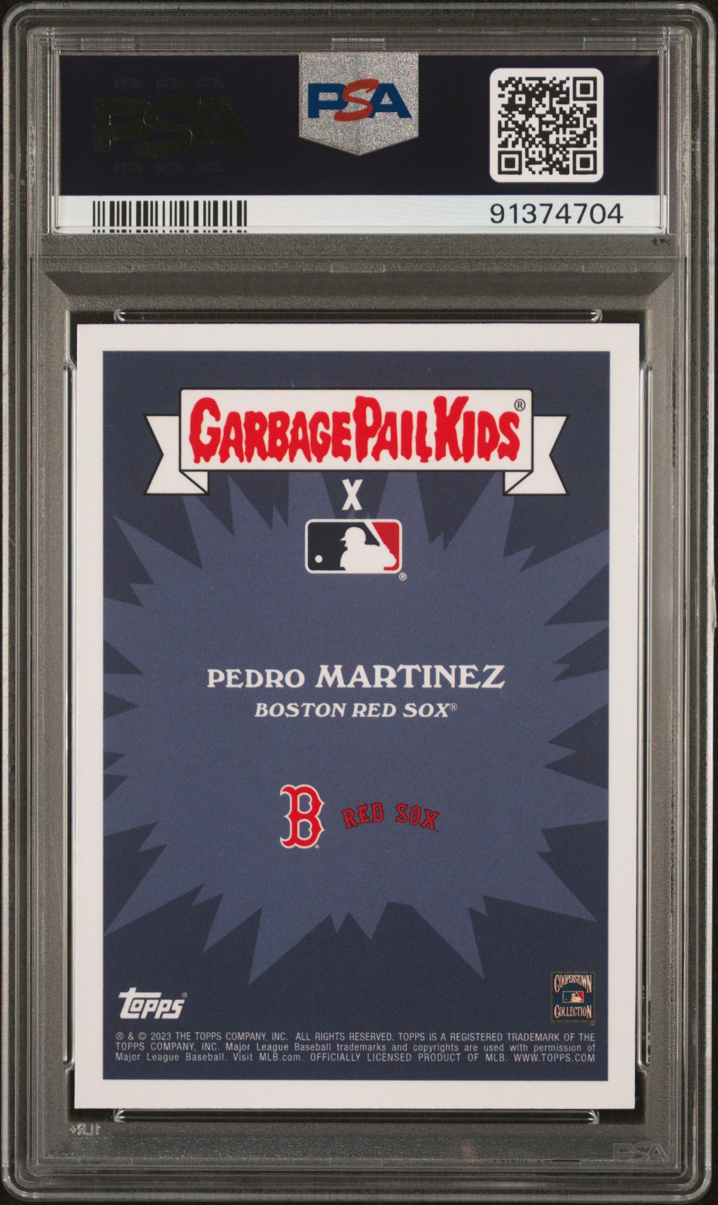 Graded 2023 Topps Garbage Pail Kids Pedro Martinez #8B Bobbled Martinez Baseball Card PSA 10 Gem Mint